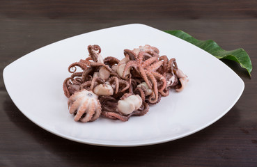 Boiled octopus
