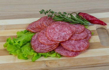 Sliced salami