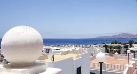 Arquitectura típica canaria en  Puerto del Carmen, Lanzarote
