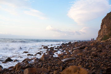 stone in the sea or ocean