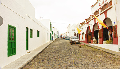 Calle de Teguise en Lanzarote, Islas Canarias
