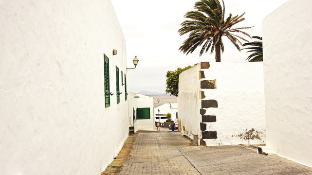 Fototapeta Arquitectura típica canaria en Lanzarote, Islas Canarias