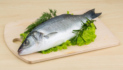 Raw seabass