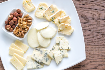 Various types of cheese