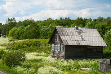 Fototapeta na wymiar Russian village house