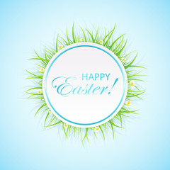 Easter banner with grass