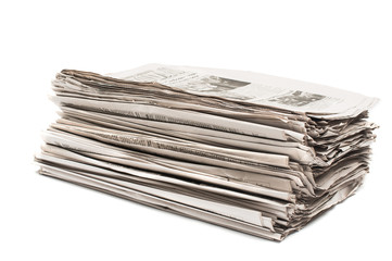 stack of newspapers