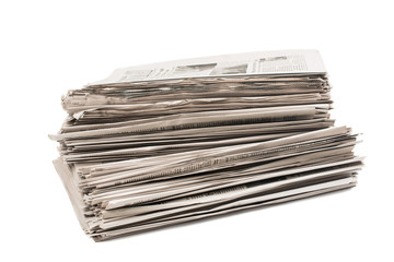 stack of newspapers