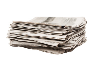 stack of newspapers
