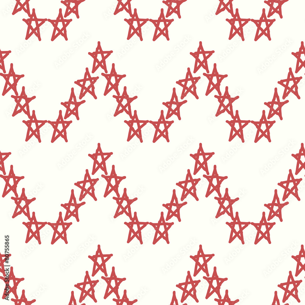 Poster red stars vector textile backdrop. can be used as fabric pattern