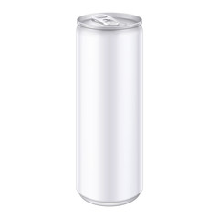 White Metal Aluminum Beverage Drink Can