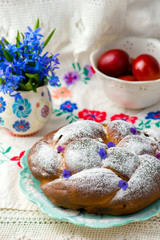easter wreath Kozunak