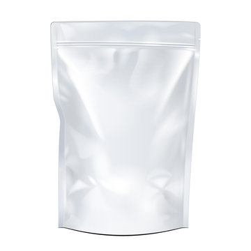 Blank White Foil Food or Drink Pouch Bag