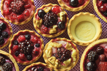 Autumn fruit cakes