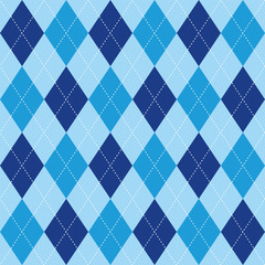 Argyle pattern blue rhombus seamless texture