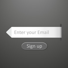 Login interface - email. sign up