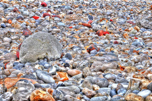 Galets Colorés Sur Une Plage Pour Fond Décran Photo Libre