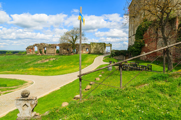Fototapeta premium Medieval Gussing castle in spring time, Burgenland, Austria