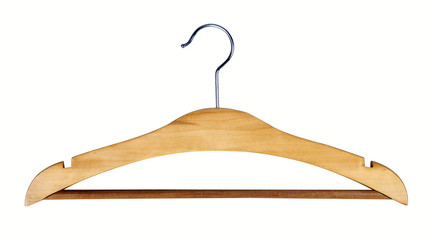 Hanger. Wood coat hanger