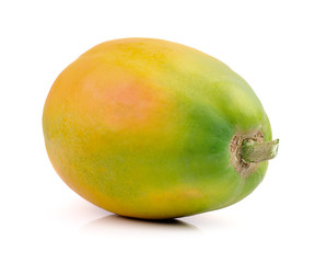 ripe papaya isolated on a white background
