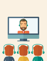 Businessman giving a presentation