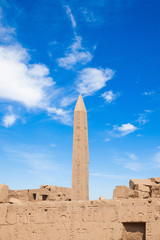 Obelisk in the temple of Karnak, Luxor, Egypt