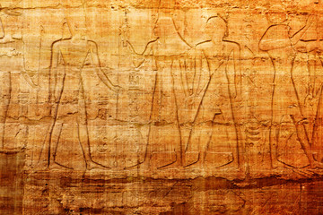 old egypt hieroglyphs carved on the stone