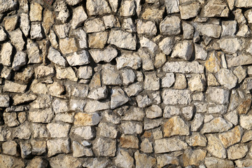 background light stone wall
