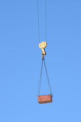 Fototapeta premium gru con peso cantiere