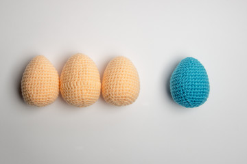 Easter egg made from yarn