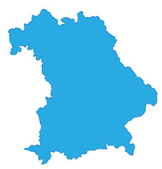 Bayern Karte Umriss blau - 80761656