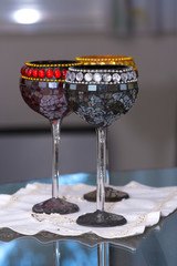 goblets decorated