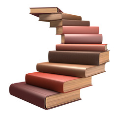 Book Ladder. Clipping path included.