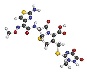 Ceftriaxone antibiotic drug molecule 