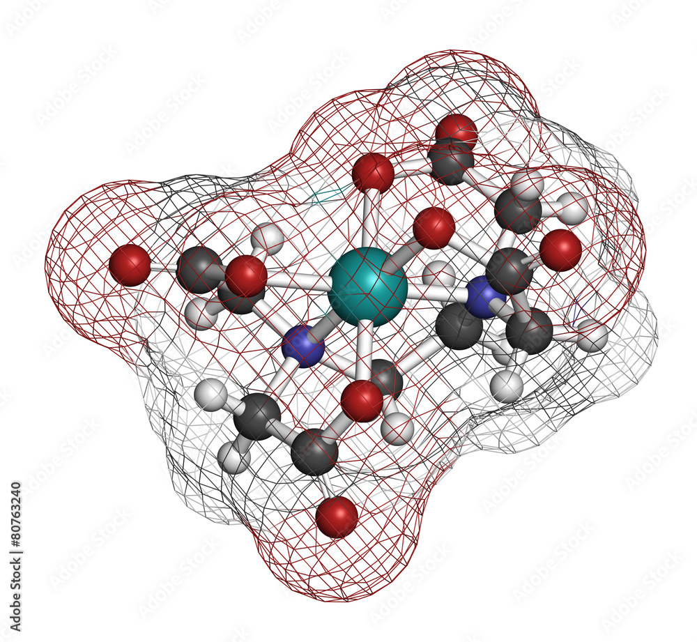 Wall mural Calcium edetate (calcium EDTA) drug molecule. 