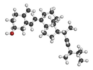 Ergocalciferol (vitamin D2) molecule. 