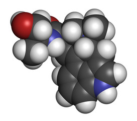 Ergometrine drug molecule. 