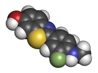 Flutemetamol (18F) PET tracer molecule. 