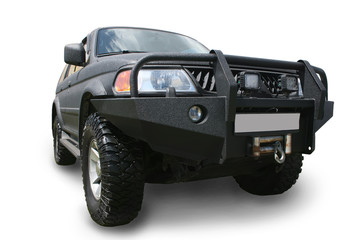 big powerful SUV isolated