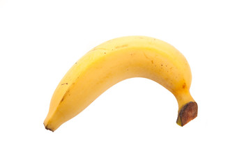 One yellow ripe banana
