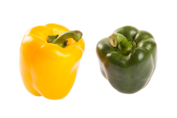 Yellow and green bell peppers
