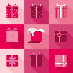 Gift box vector.