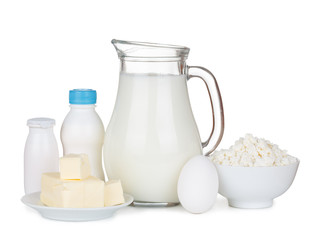 Dairy products isolated