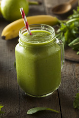 Healthy Organic Green Fruit Smoothie