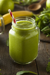 Healthy Organic Green Fruit Smoothie
