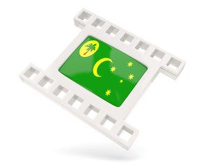 Movie icon with flag of cocos islands