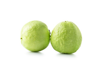 Guavas isolated on white background