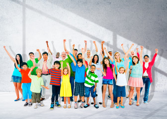 Obraz premium Community Children Multiethnic Cheerful Happiness Concept