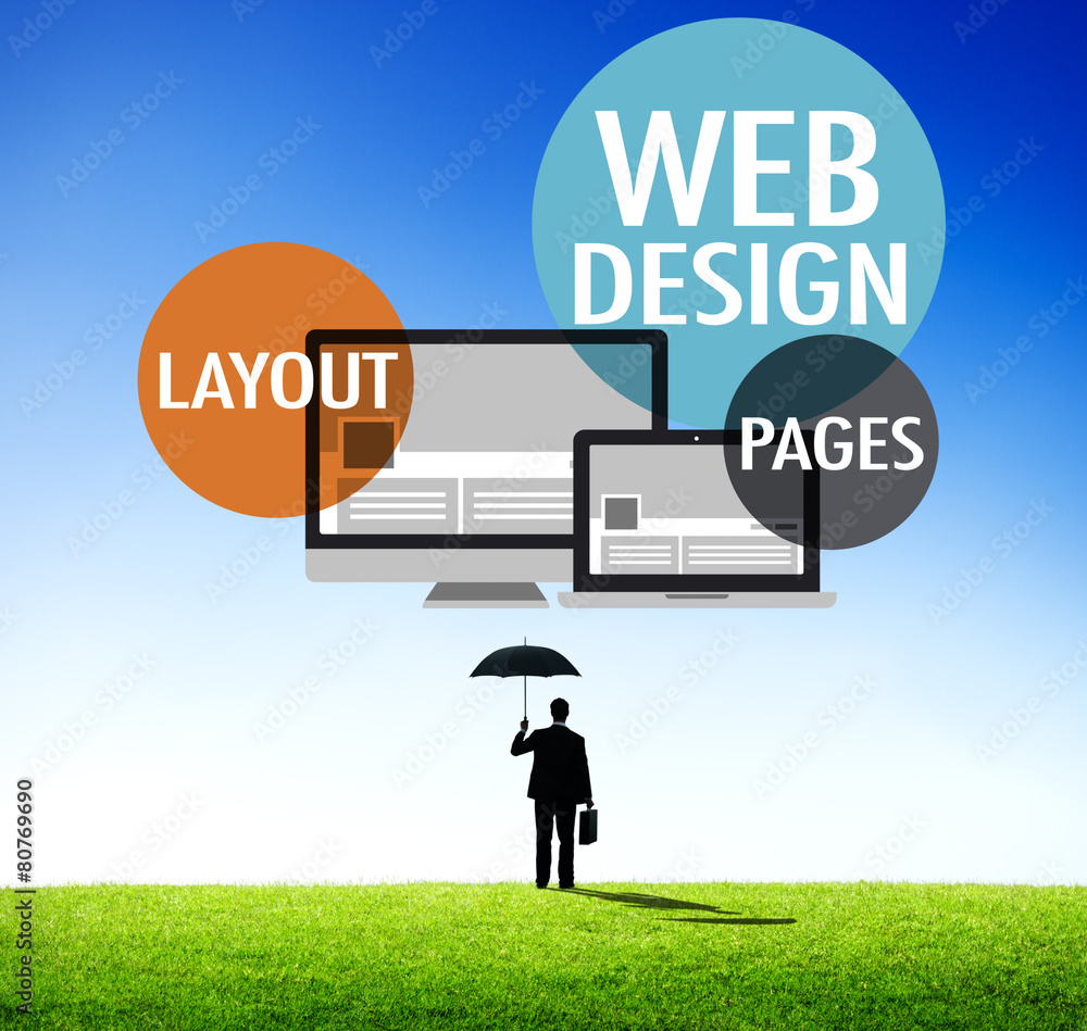Poster web design content creative website responsive concept
