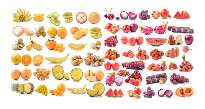 Yellow fruits and Red fruits